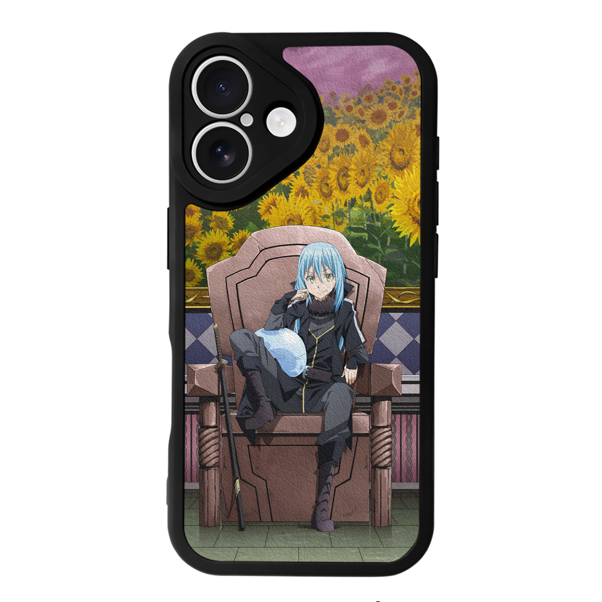 （画像用） 転スラ Regarding Reincarnated to Slime 【iPhone 16シリーズ対応】シリコンスマホケース（レザー調） 材質：シリコン